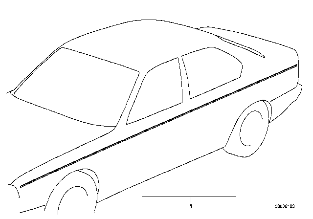 1990 BMW 325i Ornamental Strips Diagram