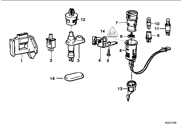 1994 BMW 318is Various Switches Diagram 2