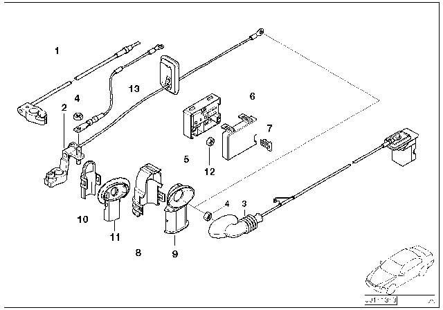 2005 BMW 325i Battery Cable Diagram