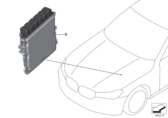 2019 BMW 530i xDrive Dme Engine Control Module Diagram for 12148692961