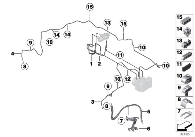2012 BMW 328i Pipeline With Pressure Hose Diagram for 34306858773