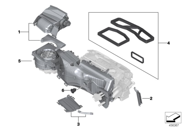 2020 BMW 740i Housing Parts, Heater And Air Conditioning Diagram