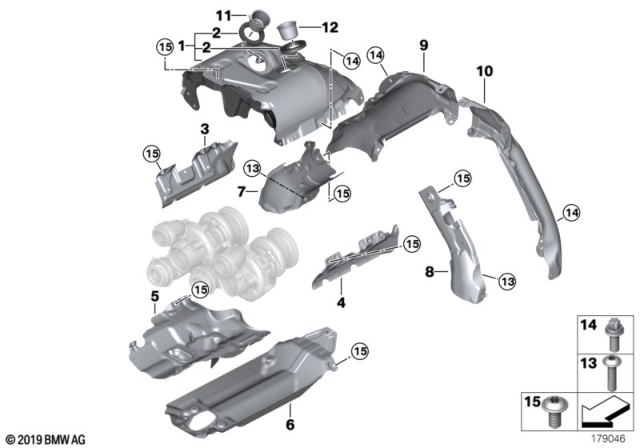 2015 BMW Alpina B7 Turbocharger Heat Protection Diagram