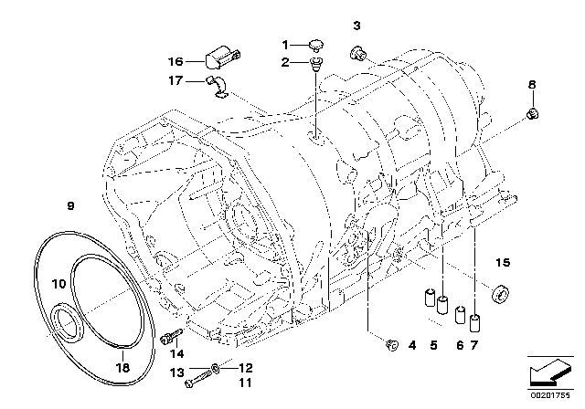 2007 BMW 550i Housing With Mounting Parts (GA6HP26Z) Diagram
