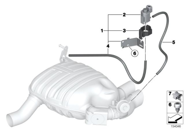 2009 BMW 128i Vacuum Control, Exhaust Flap Diagram