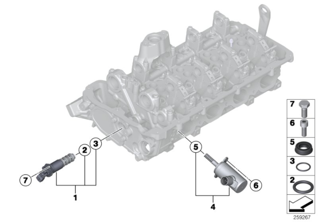 2015 BMW 750Li Cylinder Head, Electrical Add-On Parts Diagram