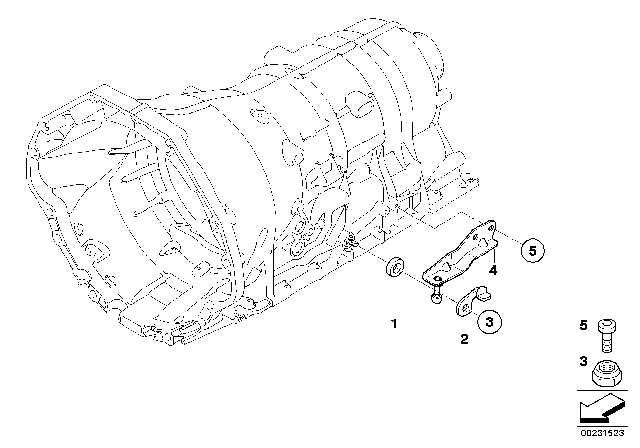 2010 BMW 750Li Gearshift Parts (GA6HP26Z) Diagram 1