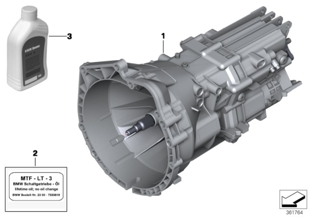 2012 BMW 128i Manual Gearbox GS6-17BG Diagram