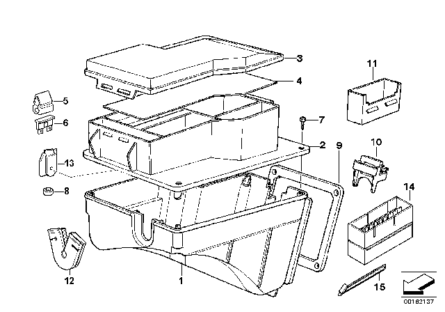 1995 BMW 325i Single Components For Fuse Box Diagram