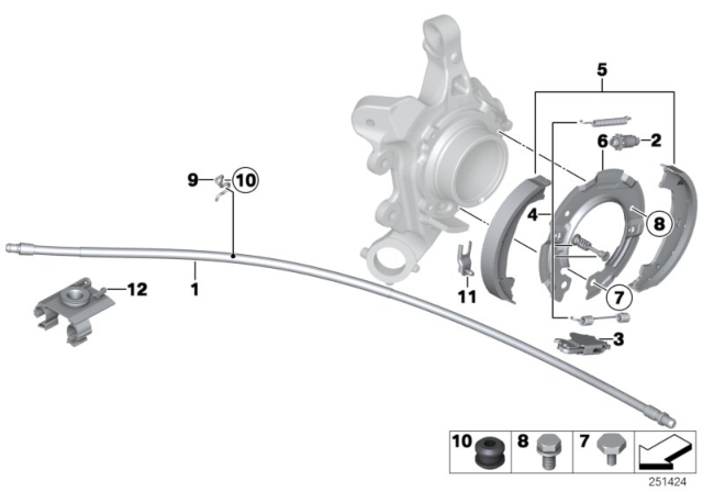 2016 BMW 428i Parking Brake / Brake Pads Diagram