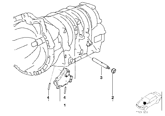 2003 BMW 525i Gear Shift Parts (A5S360R/390R) Diagram