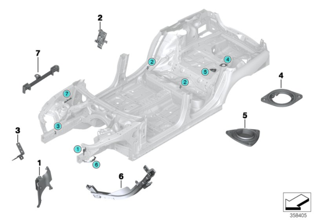 2015 BMW Alpina B7 Cable Holder Diagram
