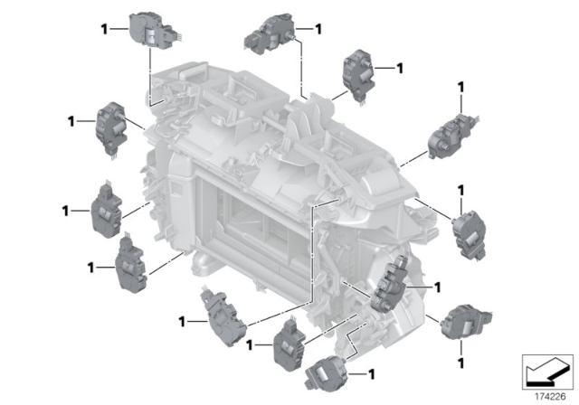2015 BMW 740i Actuator For Automatic Air Condition Diagram