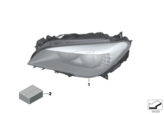 2009 BMW 750Li Headlight Diagram
