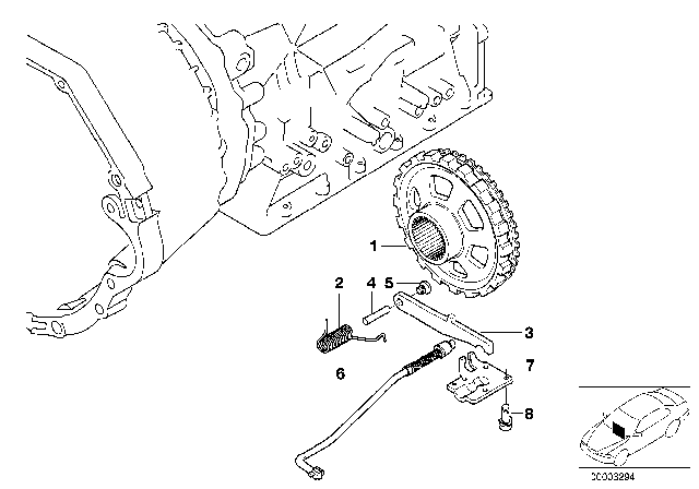 1997 BMW 740i Parking Lock (A5S440Z) Diagram