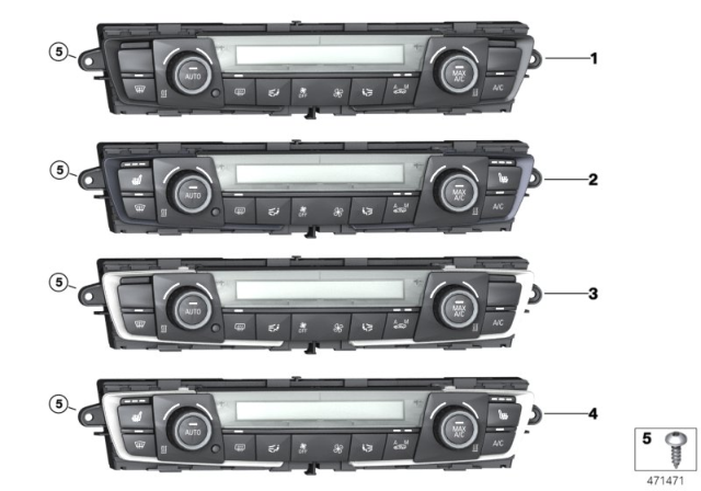 2014 BMW 428i Automatic Air Conditioning Control Diagram