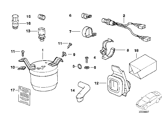 1999 BMW 318ti Drying Container Diagram