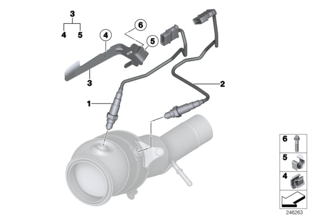 2012 BMW 528i Oxygen Sensor Diagram for 11787589121
