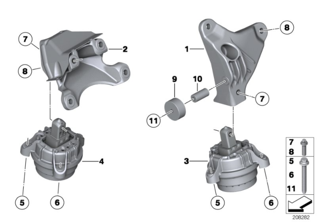 2014 BMW 640i Engine Suspension Diagram