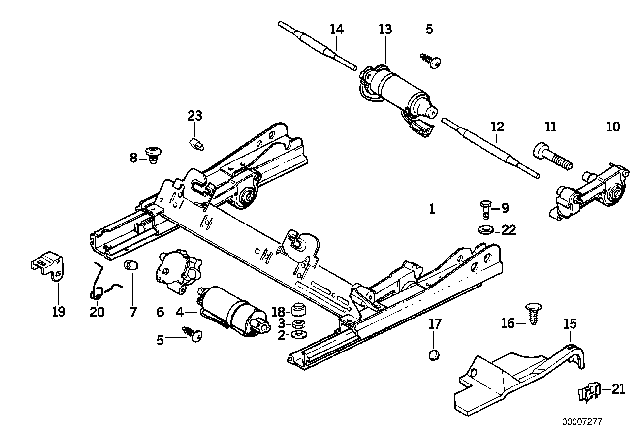 1996 BMW 318is Front Seat Rail Diagram 1