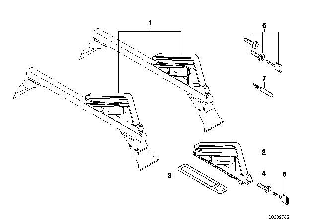 1994 BMW 525i Support Snowboard Diagram