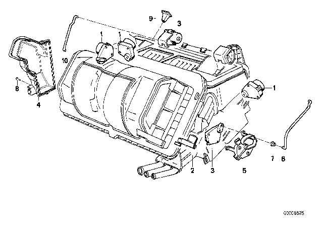 1993 BMW 740i Actuator / Connection Rod Behr Diagram