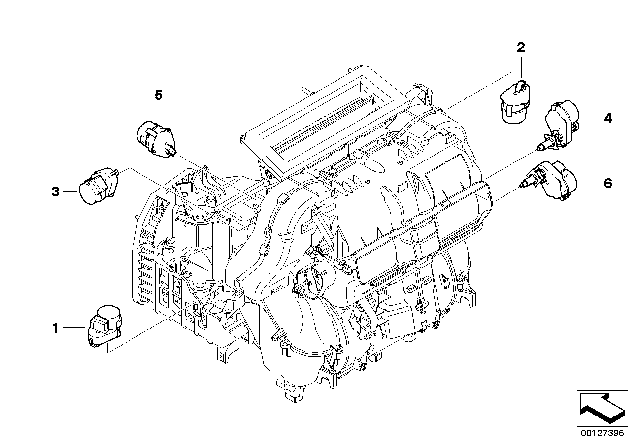 2005 BMW 525i Actuator For Automatic Air Condition Diagram 1