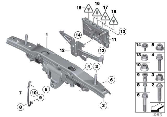 2014 BMW 550i Actuator HSR / Mounting Parts / Control Unit Diagram