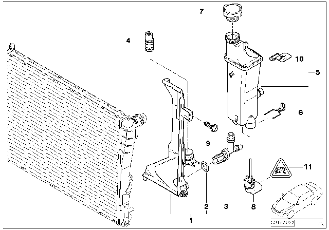 2001 BMW 330i Expansion Tank, Automatic Gearbox Diagram