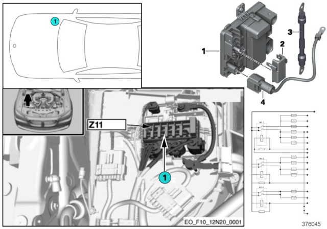 2014 BMW 550i Integrated Supply Module Diagram 2