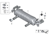 Diagram for BMW Exhaust Resonator - 18308635595