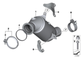 Diagram for BMW 535i xDrive Catalytic Converter - 18327643427