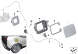 Diagram for BMW Fuel Door Release Cable - 51177459464