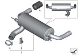 Diagram for BMW Exhaust Resonator - 18302424608