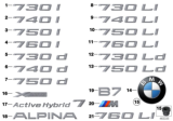 Diagram for 2013 BMW 740i Emblem - 51147187123