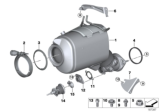 Diagram for BMW Catalytic Converter Gasket - 18307793678