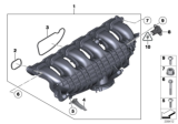 Diagram for BMW M2 Intake Manifold Gasket - 11617588624