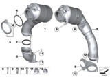 Diagram for BMW Catalytic Converter Gasket - 18307577959