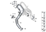 Diagram for 2015 BMW 550i Catalytic Converter - 18327645441