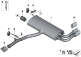Diagram for BMW Muffler Hanger Straps - 18207807132