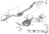 Diagram for BMW Muffler Hanger Straps - 18307616850