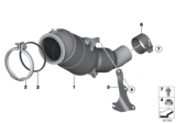 Diagram for BMW 328i xDrive Catalytic Converter - 18327645666