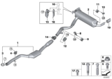 Diagram for BMW Exhaust Resonator - 18307933843
