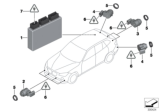 Diagram for BMW 335xi Parking Assist Distance Sensor - 66209196705