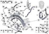 Diagram for BMW 750i Power Steering Hose - 32416796370