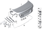 Diagram for BMW Trunk Lid Lift Support - 51247204366