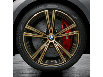 BMW M Performance 19" Complete Wheel and Tire set Style 793 M V-Spoke, Bi color Night Gold 36115A2AED4