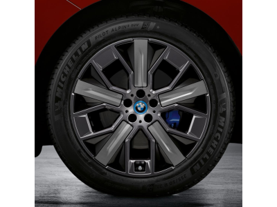 BMW 21 Inch Style 1011 Aerodynamic Cold Weather Wheel and Tire Set in Jet Black 36115A42016