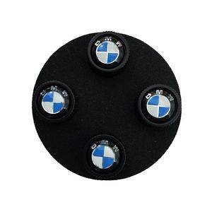 BMW 36122456426 Roundel Valve Stem Caps, Black