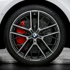 BMW 19 Inch Style 555M Jet Black Matte Wheel and Tire Set 36110077825
